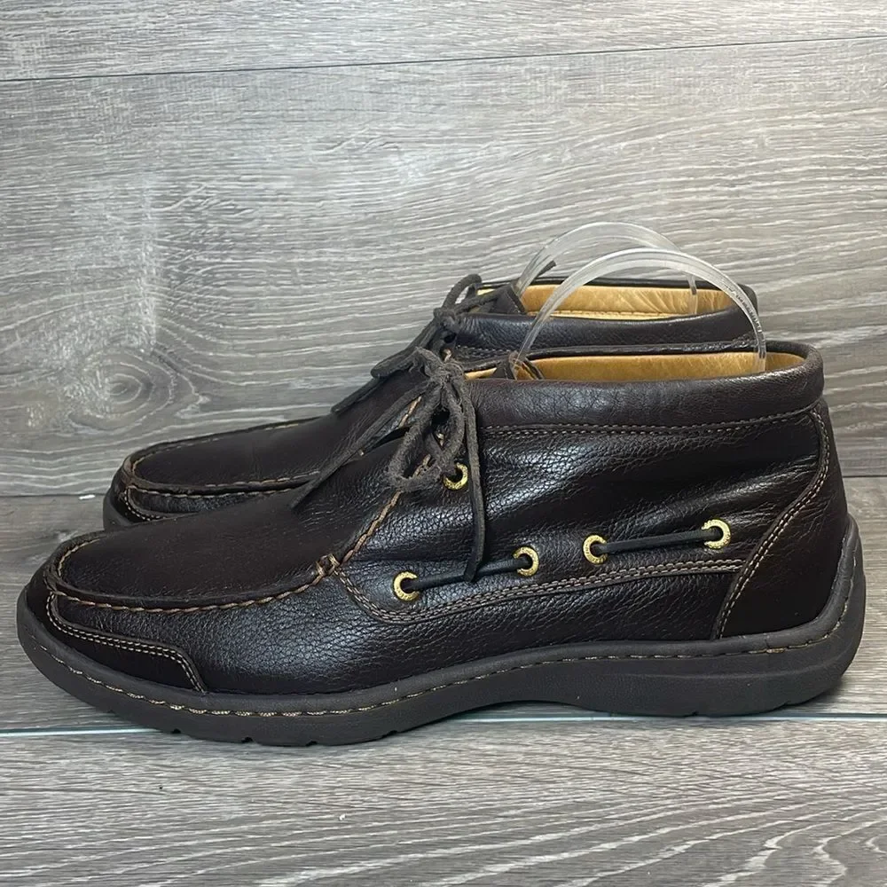 Sperry Top Sider Gold Cup Men’s Sz 11.5M Soft Dark Brown Leather Lace Up Chukka